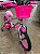 BICICLETA ARO (16) FEMININA COR BRANCA/ROSA S/MARCHA FREIO V-BRAKE MARCA VELOOH PERSONALIZADA - Imagem 7