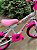 BICICLETA ARO (16) FEMININA COR BRANCA/ROSA S/MARCHA FREIO V-BRAKE MARCA VELOOH PERSONALIZADA - Imagem 5