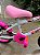 BICICLETA ARO (16) FEMININA COR BRANCA/ROSA S/MARCHA FREIO V-BRAKE MARCA VELOOH PERSONALIZADA - Imagem 4