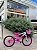BICICLETA ARO (20) FEMININA COR ROSA/BRANCO S/MARCHA FREIO V-BRAKE MARCA VELOOH - Imagem 1