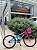BICICLETA ARO (24) FEMININA COR ROSA/AZUL S/MARCHA FREIO V-BRAKE MARCA VELOOH - Imagem 1