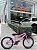 BICICLETA ARO (20) FEMININA COR ROSA S/ MARCHA FREIO V-BRAKE COM CESTA MILANO FAST - Imagem 1