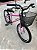 BICICLETA ARO (20) FEMININA COR ROSA S/ MARCHA FREIO V-BRAKE COM CESTA MILANO FAST - Imagem 9