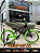 BICICLETA MTB FREERIDE ARO (26) VIKINGX TUFF X-44 CAMBIO 8 VELOCIDADES (1x8) FREIO DISC HIDRÁULICO COR PRETO/VERDE - Imagem 1