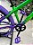 BICICLETA MTB FREERIDE ARO (26) VIKINGX TUFF-X44 CAMBIO 8 VELOCIDADES (1X8) FREIO DISC HIDRAULICO COR VERDE/ROXO - Imagem 3