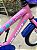 BICICLETA ARO (16) FEMININA COR ROSA/LILAS/AZUL S/MARCHA V-BRAKE MARCA MILANO CARTOON ALOHA - Imagem 4