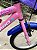BICICLETA ARO (16) FEMININA COR ROSA/LILAS/AZUL S/MARCHA V-BRAKE MARCA MILANO CARTOON ALOHA - Imagem 6