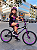 BICICLETA ARO (20) MASCULINA COR PRETO/VIOLETA S/MARCHA FREIO V-BRAKE MARCA VELOOH CROSS - Imagem 1