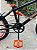 BICICLETA ARO (20) MASCULINA COR PRETO/LARANJA NEON S/MARCHA FREIO V-BRAKE MARCA VELOOH CROSS - Imagem 2