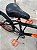 BICICLETA ARO (20) MASCULINA COR PRETO/LARANJA NEON S/MARCHA FREIO V-BRAKE MARCA VELOOH CROSS - Imagem 3
