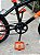 BICICLETA ARO (20) MASCULINA COR PRETO/LARANJA NEON S/MARCHA FREIO V-BRAKE MARCA VELOOH CROSS - Imagem 6