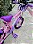 BICICLETA ARO (16) FEMININA COR ROSA/LILAS S/MARCHA FREIO V-BRAKE MARCA VELOOH BABY - Imagem 9