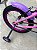 BICICLETA ARO (16) FEMININA COR ROSA/LILAS S/MARCHA FREIO V-BRAKE MARCA VELOOH BABY - Imagem 2