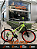BICICLETA MTB FREERIDE ARO (26) VELOOH RIDE 21 VELOCIDADES (3X7) FREIO DISC MECÂNICO COR AMARELO NEON/LARANJA - Imagem 1