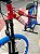 BICICLETA MTB FREERIDE ARO (26) VIKINGX TUFF X-25 CAMBIO 7VELOCIDADES (1X7) FREIO DISCO MECÂNICO COR VERMELHO/AZUL - Imagem 10