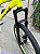 BICICLETA MTB FREERIDE ARO (26) VIKINGX TUFF X-44 CAMBIO 7VELOCIDADES (1X7) FREIO DISCO MECÂNICO COR AMARELO/VERDE - Imagem 9
