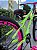 BICICLETA MTB FREERIDE ARO (26) VELOOH RIDE 7 VELOCIDADES (1X7) FREIO DISC MECÂNICO COR AMARELO NEON/ROSA - Imagem 9
