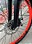 BICICLETA MTB FREERIDE ARO (26) VIKINGX TUFF X-25 CAMBIO 7VELOCIDADES (1X7) FREIO DISCO MECÂNICO COR ROXO/LARANJA - Imagem 10