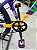 BICICLETA MTB FREERIDE ARO (26) VIKINGX TUFF X-25 CAMBIO 8 VELOCIDADES (1X8) FREIO DISCO MECÂNICO COR ROXO/VERDE/AMARELO - Imagem 3