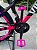 BICICLETA MTB FREERIDE ARO (26) VIKINGX TUFF-25 CAMBIO 24 VELOCIDADES (3x8) FREIO DISC MECÂNICO COR PRETO/ROSA/AZUL - Imagem 3