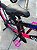 BICICLETA MTB FREERIDE ARO (26) VIKINGX TUFF-25 CAMBIO 24 VELOCIDADES (3x8) FREIO DISC MECÂNICO COR PRETO/ROSA/AZUL - Imagem 4