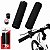 PAR DE MANOPLA PUNHO BIKE MTB ABSOLUTE F444 ESPUMA 128MM PRETO/PRETO - Imagem 2