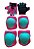 KIT PROTEÇÃO INFANTIL FERINHA LUVA COTOVELEIRA JOELHEIRA  PINK FLUOR/VERDE MINT TAMANHO M - Imagem 2