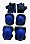 KIT PROTEÇÃO INFANTIL FERINHA LUVA COTOVELEIRA JOELHEIRA  PRETO/AZUL TAMANHO M - Imagem 2