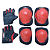 KIT PROTEÇÃO INFANTIL FERINHA LUVA COTOVELEIRA JOELHEIRA PRETO/VERMELHO TAMANHO M - Imagem 1