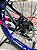 BICICLETA MTB FREERIDE ARO (26) VIKINGX TUFF-25 CAMBIO 24 VELOCIDADES (3x8) FREIO DISC MECÂNICO COR PRETO/ROSA/AZUL - Imagem 11