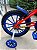 BICICLETA ARO (16) MASCULINA COR LARANJA/AZUL S/MARCHA MARCA VELOOH PERSONALIZADA - Imagem 2