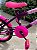 BICICLETA ARO (16) FEMININA COR ROXO/ROSA S/MARCHA MARCA VELOOH PERSONALIZADA - Imagem 3