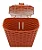CESTA PLASTICA 35X25 COM TAMPA FLEXIVEL MARROM - Imagem 2