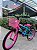 BICICLETA ARO (20) FEMININA COR AZUL E ROSA S/MARCHA FREIO V-BRAKE COM CESTA MARCA VELOOH - Imagem 7