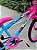 BICICLETA ARO (20) FEMININA COR AZUL E ROSA S/MARCHA FREIO V-BRAKE COM CESTA MARCA VELOOH - Imagem 4