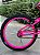 BICICLETA ARO (20) FEMININA COR ROSA E BRANCO S/MARCHA FREIO V-BRAKE COM CESTA MARCA VELOOH - Imagem 2