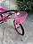 BICICLETA ARO (20) FEMININA COR ROSA E BRANCO S/MARCHA FREIO V-BRAKE COM CESTA MARCA VELOOH - Imagem 8