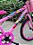 BICICLETA ARO (20) FEMININA COR ROSA CLARO S/MARCHA FREIO V-BRAKE COM CESTA MARCA VELOOH - Imagem 2