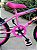 BICICLETA ARO (20) FEMININA COR ROSA CLARO S/MARCHA FREIO V-BRAKE COM CESTA MARCA VELOOH - Imagem 3