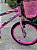BICICLETA ARO (20) FEMININA COR ROSA CLARO S/MARCHA FREIO V-BRAKE COM CESTA MARCA VELOOH - Imagem 5