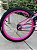 BICICLETA ARO (20) FEMININA COR ROSA CLARO S/MARCHA FREIO V-BRAKE COM CESTA MARCA VELOOH - Imagem 4