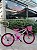 BICICLETA ARO (20) FEMININA COR ROSA CLARO S/MARCHA FREIO V-BRAKE COM CESTA MARCA VELOOH - Imagem 1