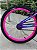 BICICLETA ARO (20) FEMININA COR ROXO E ROSA S/MARCHA FREIO V-BRAKE COM CESTA MARCA VELOOH - Imagem 3