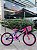 BICICLETA ARO (20) FEMININA COR ROXO E ROSA S/MARCHA FREIO V-BRAKE COM CESTA MARCA VELOOH - Imagem 2