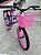 BICICLETA ARO (20) FEMININA COR ROXO E ROSA S/MARCHA FREIO V-BRAKE COM CESTA MARCA VELOOH - Imagem 7
