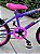 BICICLETA ARO (20) FEMININA COR ROXO E ROSA S/MARCHA FREIO V-BRAKE COM CESTA MARCA VELOOH - Imagem 4