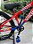 BICICLETA MTB FREERIDE ARO (26) VIKINGX TUFF-25 KIT 7 VELOCIDADES FREIO DISC HIDRÁULICO TRASEIRO COR VERMELHO/AZUL - Imagem 4