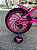 BICICLETA ARO (20) FEMININA COR ROSA PINK S/MARCHA FREIO V-BRAKE COM CESTA MARCA VELOOH - Imagem 2