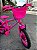 BICICLETA ARO (20) FEMININA COR ROSA PINK S/MARCHA FREIO V-BRAKE COM CESTA MARCA VELOOH - Imagem 5