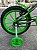 BICICLETA ARO (16) MASCULINA COR GRAFITE/VERDE S/MARCHA MARCA VELOOH PERSONALIZADA - Imagem 2